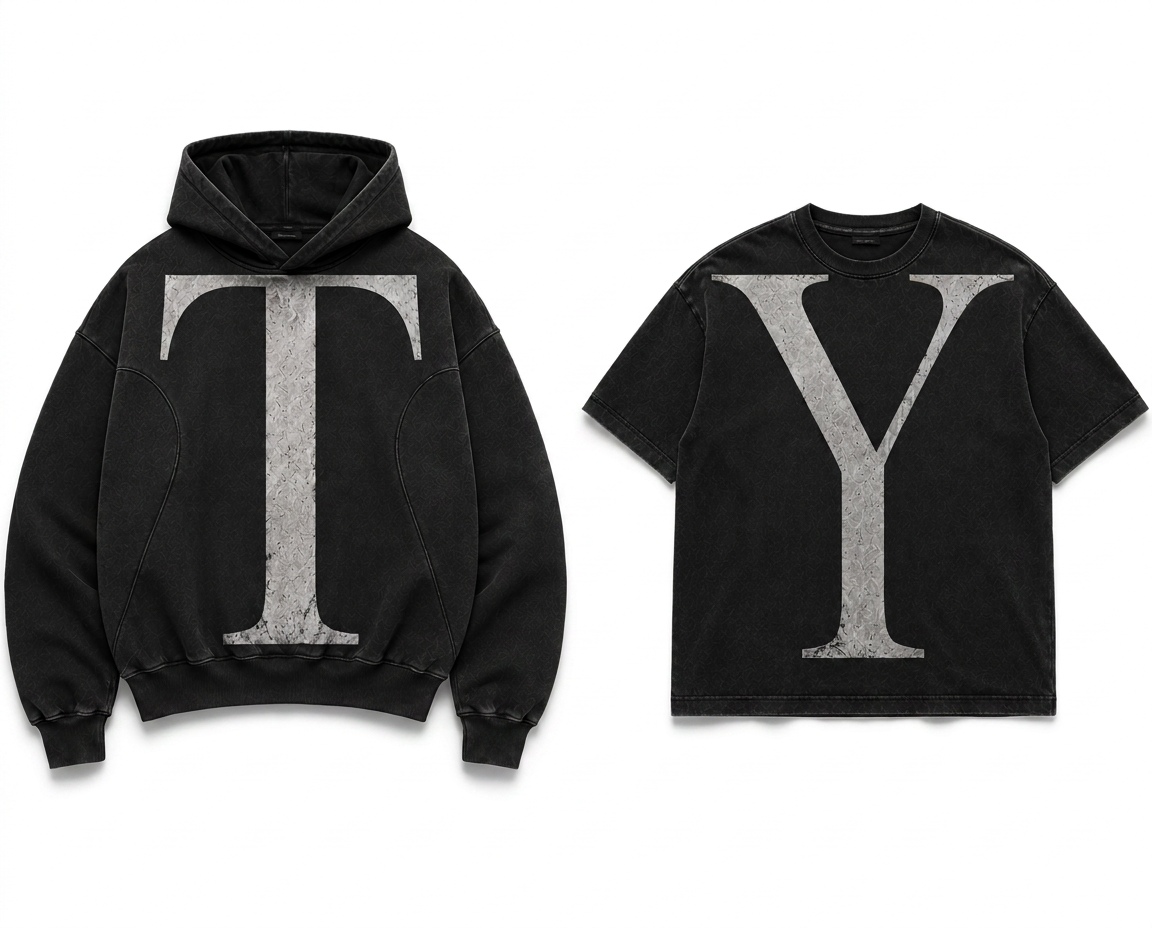 Dolla Sign World Tour black merch hoodie and t-shirt with TY lettering